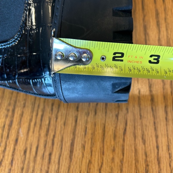 Simmi  London Glossy Black Croc-Embossed Combat Boots Size 9 - Picture 8 of 11